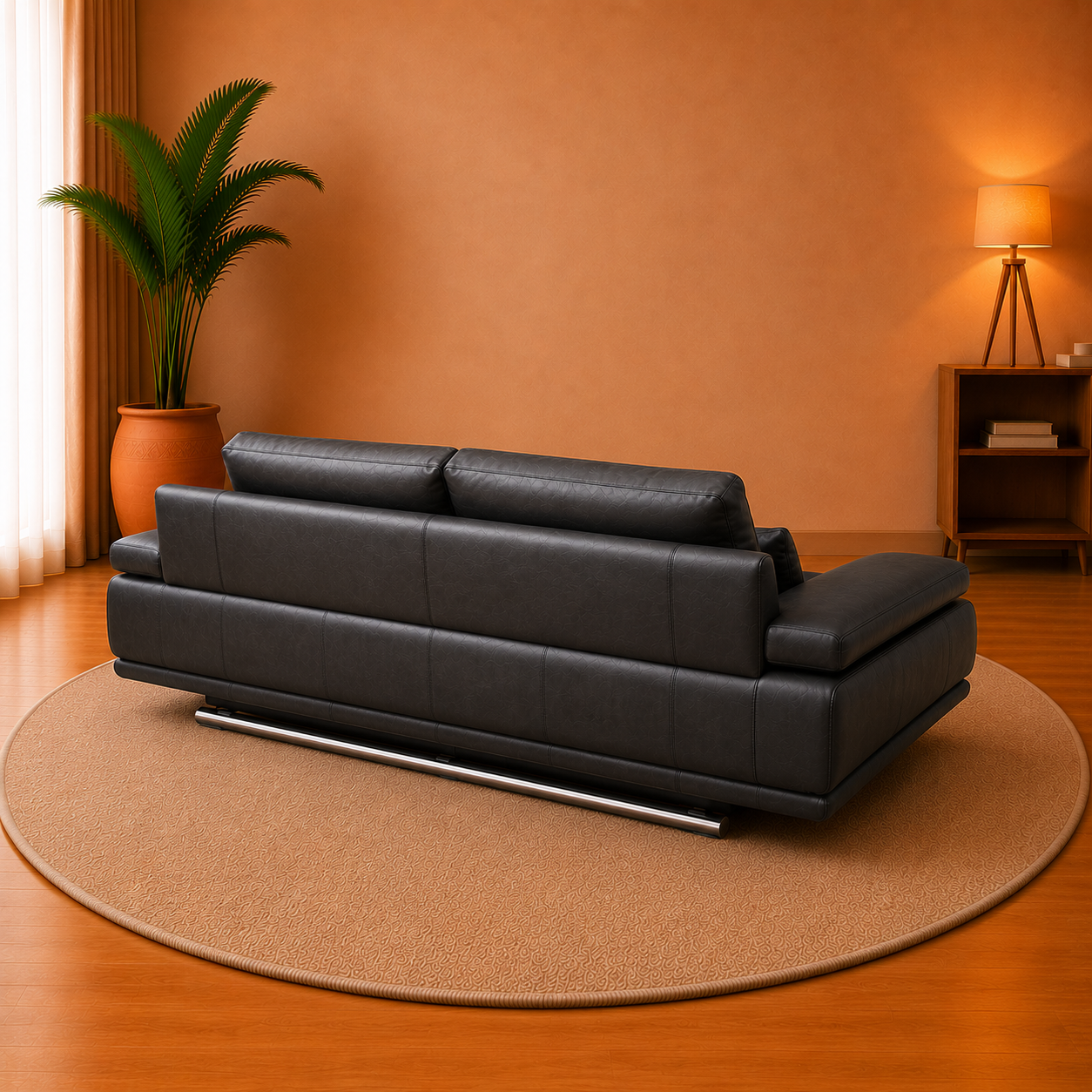 Noir Luxe Leather Sofa