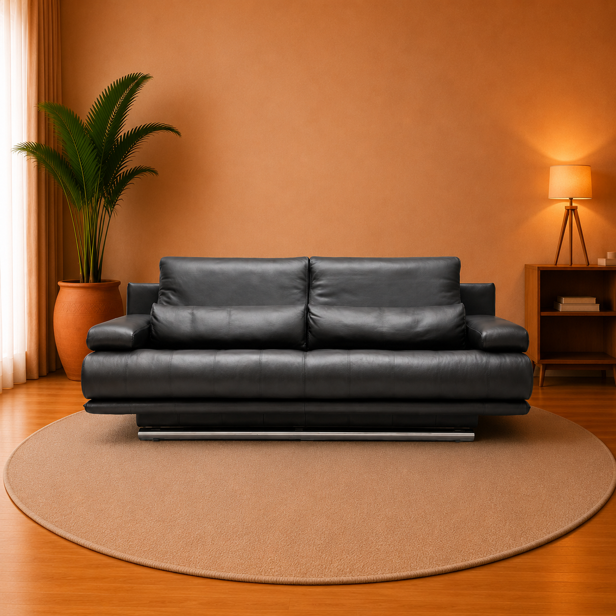 Noir Luxe Leather Sofa