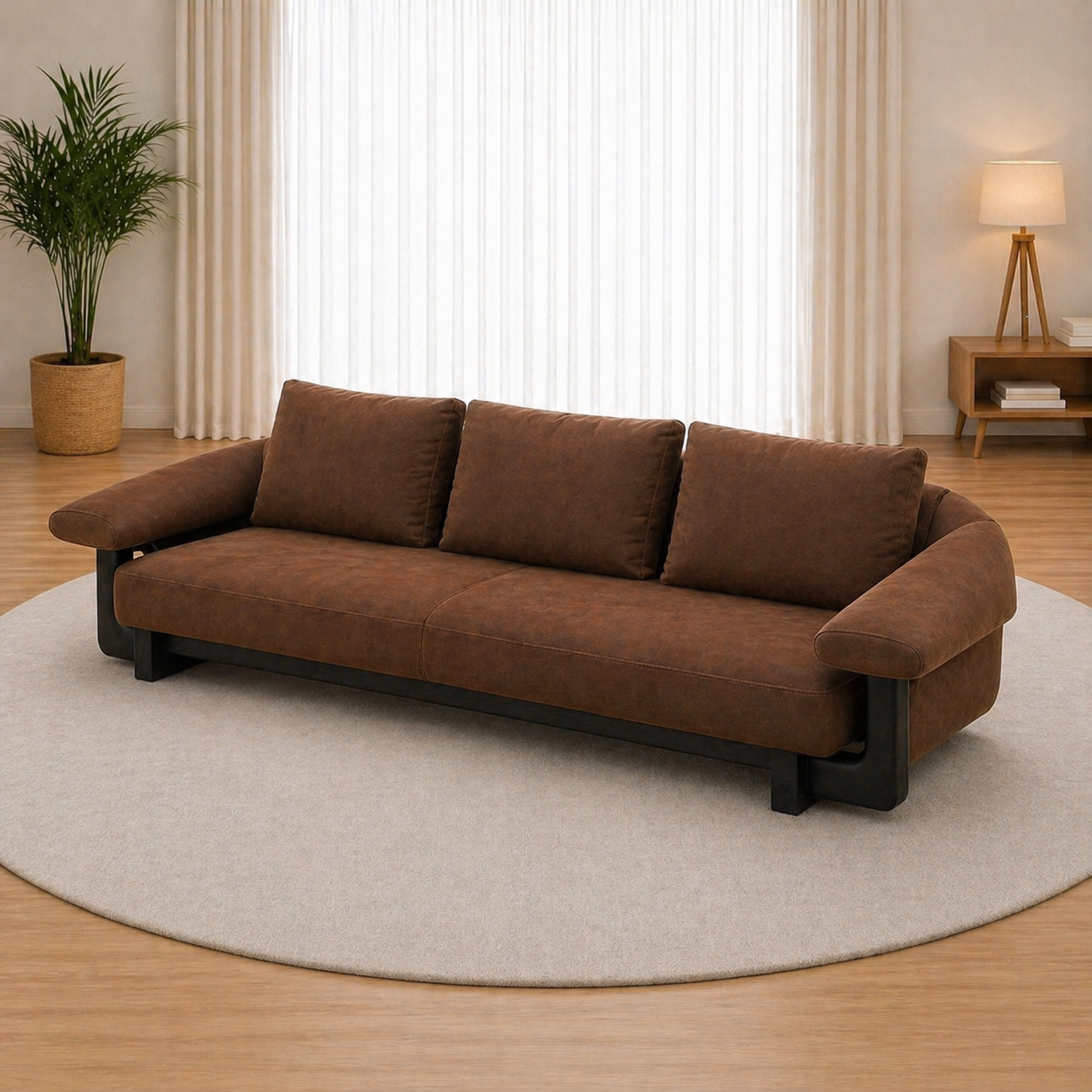 Bravon Leatherette Sofa